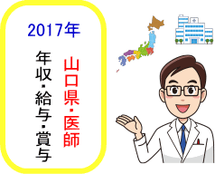 山口県医師年収・給与・賞与2017TOPイメージ
